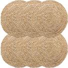 Jogo 6 Americano Fibra Natural Estilo Rústico 38cm