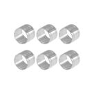 Jogo 6 Argolas Para Guardanapos Silverlux, Banho de Prata, Clássico Para Mesa Posta de Luxo