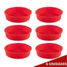 Jogo 6 Assadeiras 24cm Antiaderente Sortida Silicone Torta
