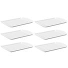 Jogo 6 Bandejas Para Servir Branca 34,7x23,5cm Plástico Coza Uno Horeca Fast Food