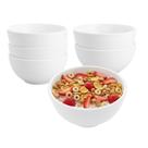 Jogo 6 Bowl de Porcelana Tigela Caldo Sopa Porções Branco Clean 330ml Lyor