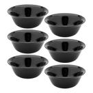Jogo 6 Bowl Preto de Vidro Opalino Mini Tigela 12cm Sobremesa Molhos Porções Cereal Em Casa Tem