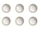 Jogo 6 bowls decorado Sublime Natal Filete ouro premium 16cm
