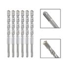 Jogo 6 Brocas SDS Plus 20X310 mm Aço Carbono Tungstênio