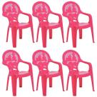 Jogo 6 Cadeiras Plásticas Infantil Rosa Estampado Tramontina Catty Escola Creche Sentar Jogo 6 Cadeiras Plásticas Infantil Rosa Estampado Tramontina Catty Escola Creche Sentar