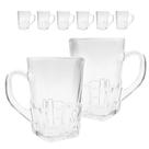 Jogo 6 Caneca Xícara de Café Capuccino Chá Vidro 170ml