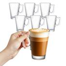 Jogo 6 Caneca Xícara de Café Capuccino Chá Vidro 250ml