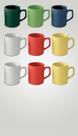 Jogo 6 Canecas Cerâmica 85ml Café Chá Coloridas
