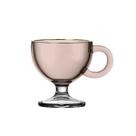 Jogo 6 Canecas Rosa com Borda Dourada Muse 200ml - Hauskraft