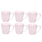 Jogo 6 Canecas Xicara Cerâmica 380Ml Ryo Pink Sand Oxford