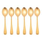 Jogo 6 Colheres Dourada De Mesa Sopa Jantar Victoria Gold Inox Fratelli