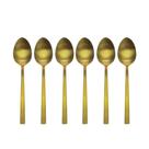 Jogo 6 Colheres para Chá Inox Dourado Ibiza 16cm - Tuut