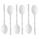 Jogo 6 Colheres para Mesa Aço Inox e Bambu Elegant 19,8cm