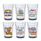 Jogo 6 Copo Americano de Vidro Personalizado - Presente Dia da Mulher 190ml