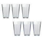 Jogo 6 Copo Americano Vidro Long Drink 345ml Cristal Nadir