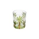 Jogo 6 copo baixos 340ml de cristal de chumbo Palm Tree Handpaint Wolff - 21128
