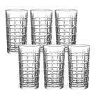 Jogo 6 Copo De Vidro Alto Long Drink 380ml Cristal Drinkware