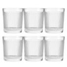 Jogo 6 Copo de Vidro Transparente Down Line 360ml Em Casa Tem