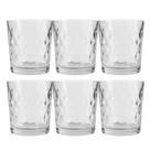 Jogo 6 Copo de Vidro Transparente para Whisky Diamond 360ml Em Casa Tem