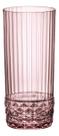 JOGO 6 COPO LONG DRINK BORMIOLI ROCCO AMERICA 20S VIDRO 490ml 16x7x7cm ROSA