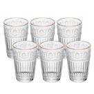 Jogo 6 Copo Mauve com Fio de Ouro 350ml de Cristal Ecológico Wolff