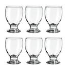 Jogo 6 Copo Taça de Água Suco Refrigerante Vidro Transparente Noruega Class Home 250ml