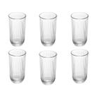 Jogo 6 Copos Alto Canelado Vidro 233ml Elegante e Resistente Jogo 6 Copos Alto Canelado Vidro 233ml Elegante e Resistente