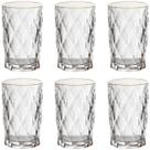 Jogo 6 Copos Altos 350ml Borda Dourada Diamond Clear Ke Home