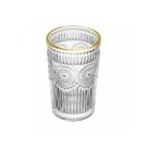Jogo 6 Copos Altos em Vidro Mandala Fio de Ouro 380ml - Wolff