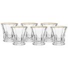 Jogo 6 Copos Baixo Glacial Borda Dourada 215 ml - Premium - Hauskraft