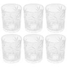 Jogo 6 Copos Baixo Wolff Palm Tree De Vidro Cristal 340ml
