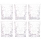 Jogo 6 Copos Baixos Cristal 340ml Palm Tree Wolff Para Agua