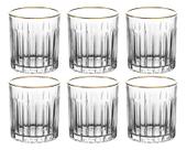 Jogo 6 Copos Baixos Soho Em Cristal Com Borda Dourada 310ml Jogo 6 Copos Baixos Soho Em Cristal Com Borda Dourada 310ml