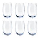jogo 6 Copos California Redondo Vidro Transparente Mesa 450ml