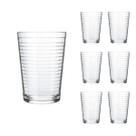 Jogo 6 Copos Chiques 265ml Ginga Drinks Vidro Agua e Suco