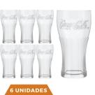 Jogo 6 Copos de Vidro 300ML Coca-Cola Transparente Nadir