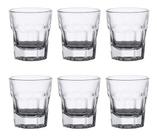 Jogo 6 Copos De Vidro 50ml Tequila Whisky Cachaça Line Transparente