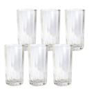 Jogo 6 Copos de Vidro Água Suco Vitamina Coquetel Long Drink Multiuso 320ML Jogo 6 Copos de Vidro Água Suco Vitamina Coquetel Long Drink Multiuso 320ML