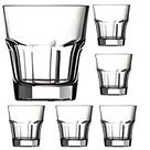 Jogo 6 Copos De Vidro Grosso Transparente Baixo 355ml Whisky