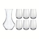 Jogo 6 Copos Dubai 480ml Com Decanter Malbec 950ml Vinho