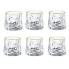 Jogo 6 Copos Giratório Whisky Borda Dourada Frost L'Hermitage.