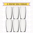 Jogo 6 Copos Oca 300 ML Transparente Elegante Bebibas Sucos