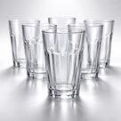 Jogo 6 Copos Rocks Long Drink 365ml Vidro Grosso Para Vitamina Suco Bar