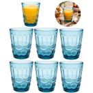 Jogo 6 Copos Vidro Premium Decorado Resistente