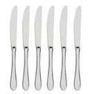 Jogo 6 de Facas de Sobremesa Aço Inox Prata Em Casa Tem Linha Bronze 18,5cm Jogo 6 de Facas de Sobremesa Aço Inox Prata Em Casa Tem Linha Bronze 18,5cm