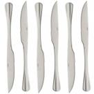 Jogo 6 Facas de Churrasco Inox 23cm Positano Lyor Serrilhada Cortar Carne Mesa Posta