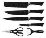 Jogo 6 Facas Original Profissional Faqueiro Gourmet Grossa