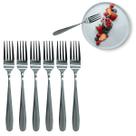 Jogo 6 Garfos de Sobremesa em Aço Inox Talher Para Cozinha