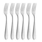 Jogo 6 Garfos de Sobremesa Prata Inox Em Casa Tem Linha Bronze 17cm Jogo 6 Garfos de Sobremesa Prata Inox Em Casa Tem Linha Bronze 17cm