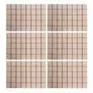 Jogo 6 Lugar Americano Retangular Mesa PVC Grid Branco Preto 45x30cm Lyor